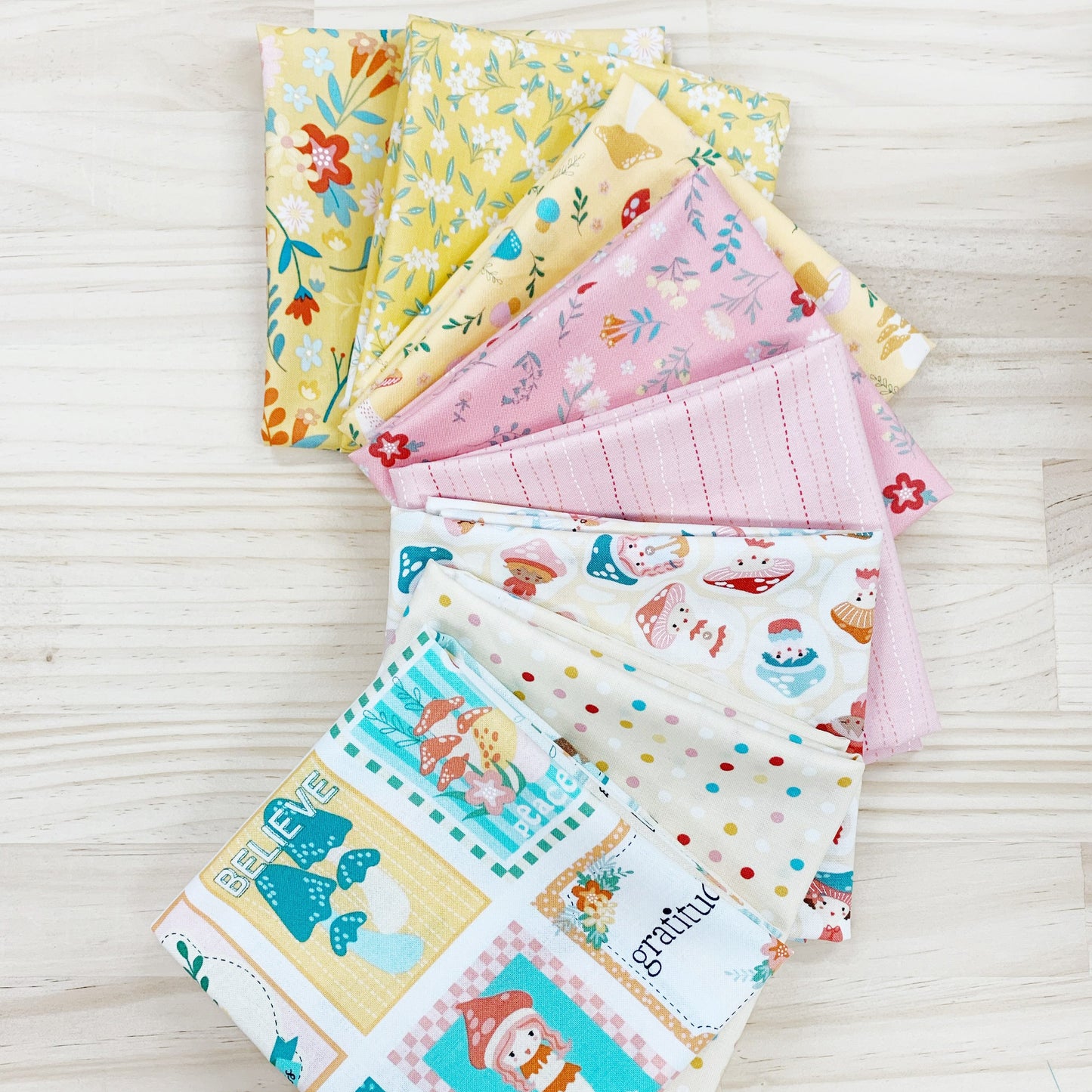 Poppie Cotton - Mushroom Blooms Fat Quarter Bundle